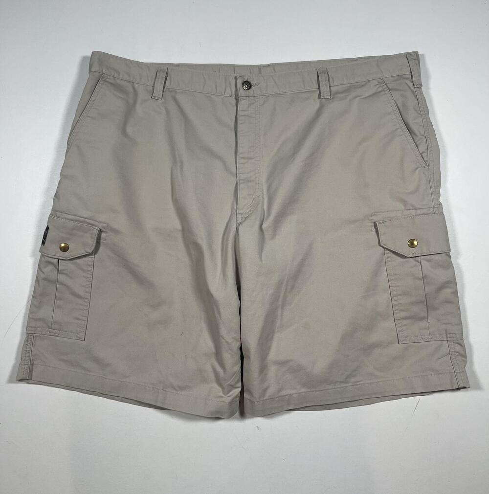 All American Clothing Co Cargo Shorts Mens 46 Beige Khaki Relaxed Made In USA